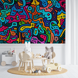Space Mural Wallpaper | Colorful Galaxy and Planets Design