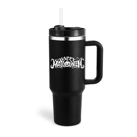 Insulated Travel Mug  Leopard Print Design with Handle  Straw - Product detail 24