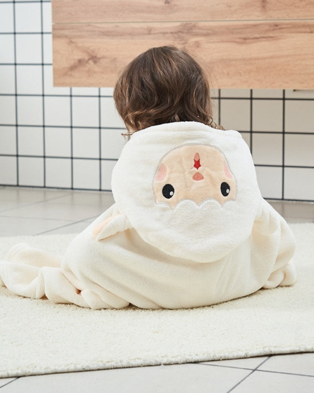Kids Hooded Bath Towel  White Sheep Design - Product showcase