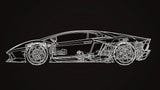 Car blueprint design file showing detailed white line technical drawing on black background