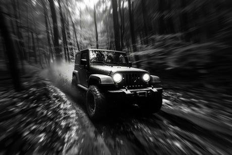 Black and white car wallpaper design file showing detailed motion blur effect and contrast