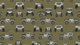 Design file showing full military green off-road vehicle pattern