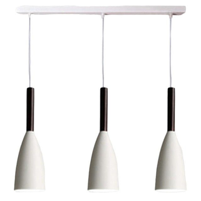 Modern Linear Pendant Light  Black Metal with Wood Accent - Product detail 6
