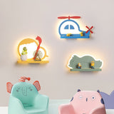 Kids Helicopter Wall Light  LED Shelf Design - Detailed view