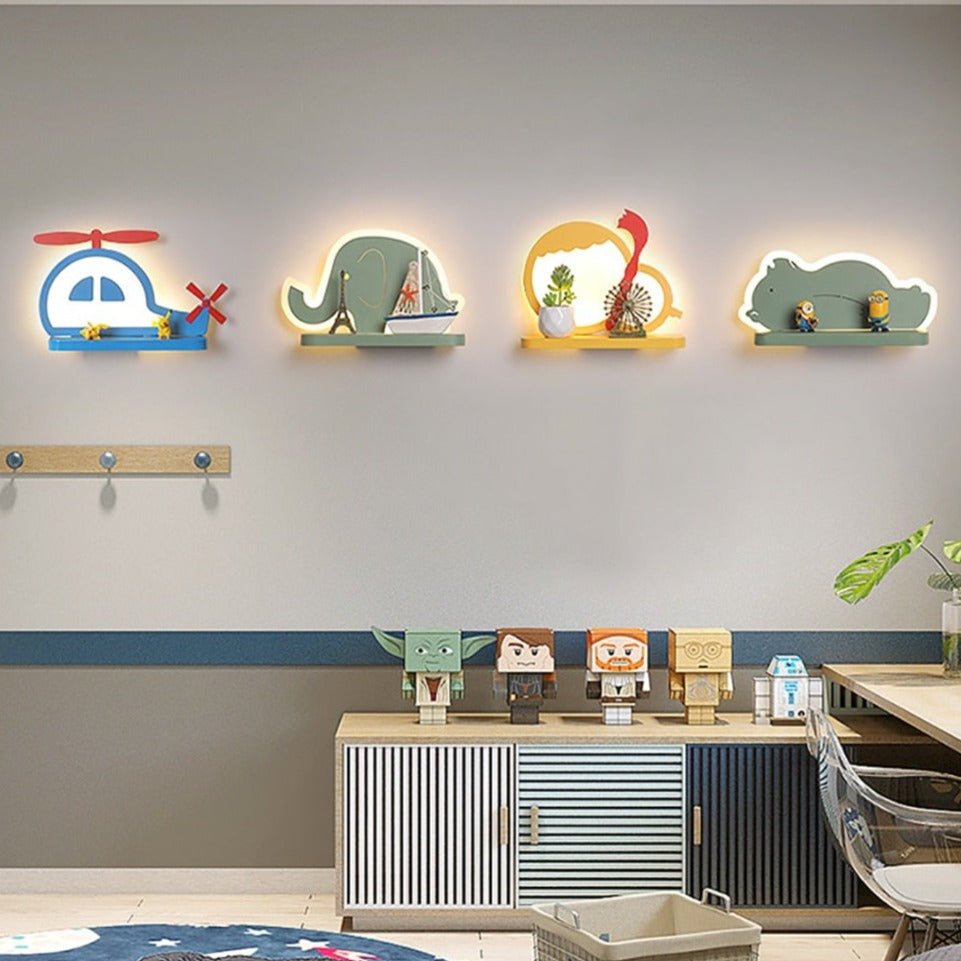 Kids Helicopter Wall Light  LED Shelf Design - Product example