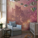 Fantasy Castle Wallpaper adding wonder to a little princess bedroom