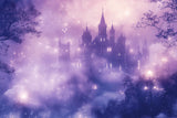 Castle under purple night sky design file showing intricate starlit details and gothic architecture