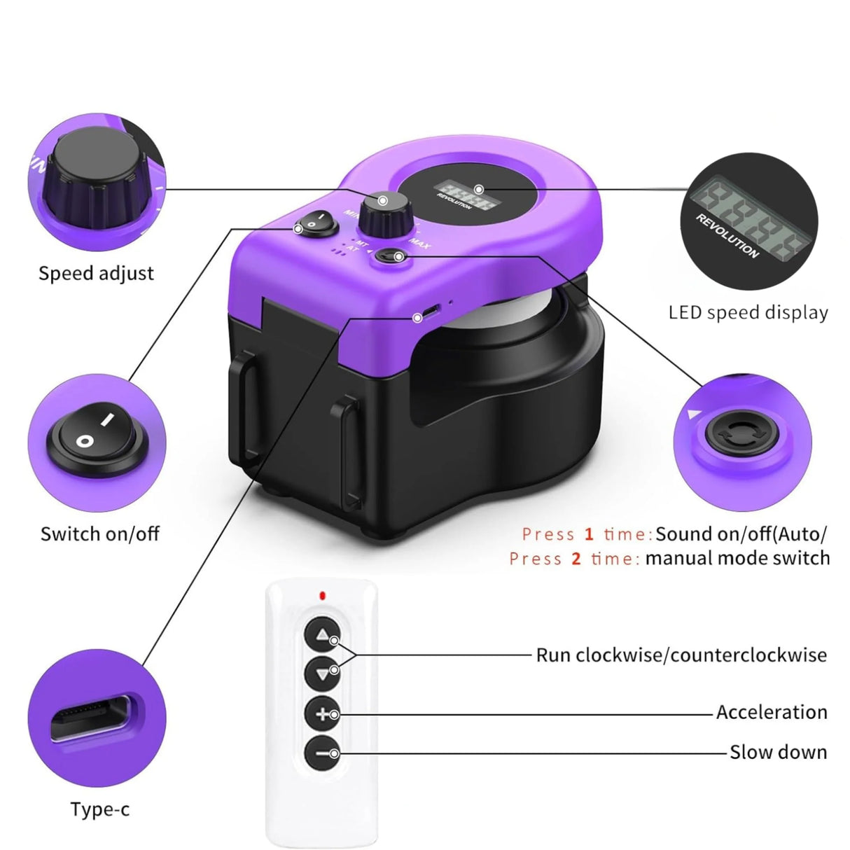 Interactive Cat Toy Ball  Auto-Rotating Smart Pet Entertainment - Product example