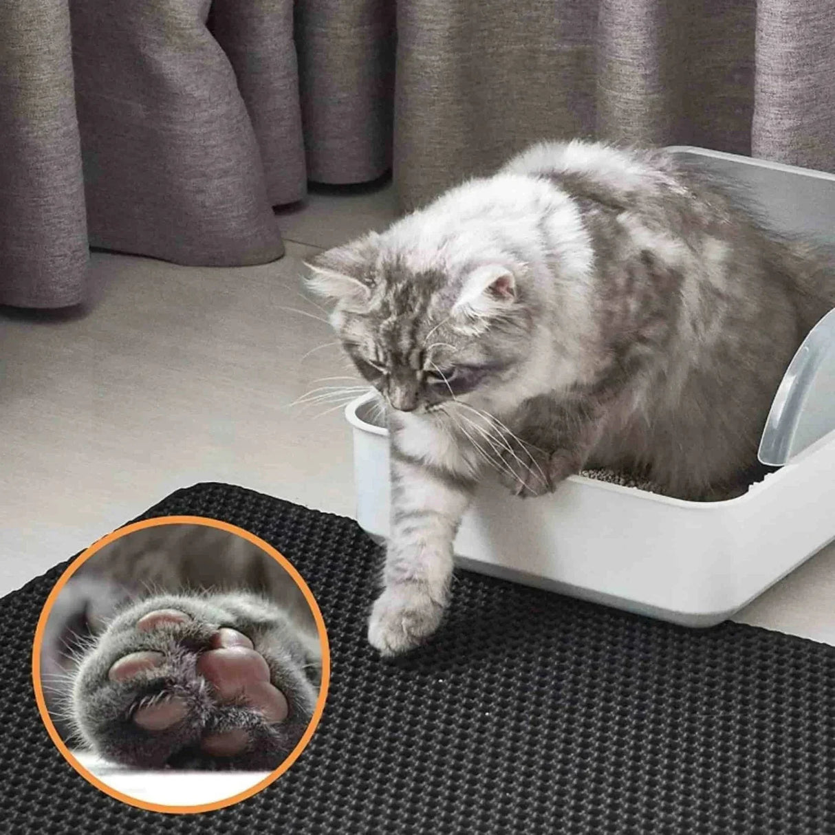 Cat Litter Mat  Double Layer Waterproof Design - Detailed view