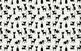 Black and white cat silhouette pattern design file showing repeating motif