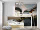 Papier Peint Mural Dragon | Paysage de Montagne Fantastique
