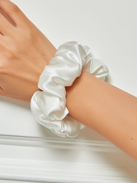 Silk Hair Scrunchie  Premium Mulberry Silk Navy - Product detail 6