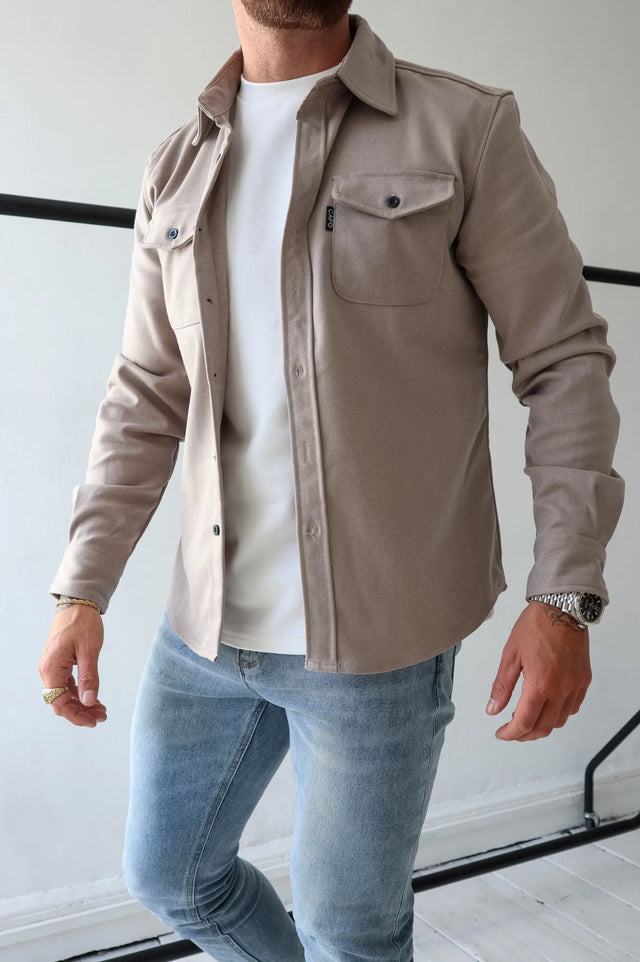 Casual Shirt Jacket  Relaxed Fit with Utility Pockets - Product showcase