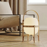 Vintage Table Lamp  Wooden Basket Frame With Opal Glass - Product detail 5