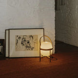 Vintage Table Lamp  Wooden Basket Frame With Opal Glass - Product detail 4