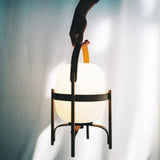 Vintage Table Lamp  Wooden Basket Frame With Opal Glass - Product detail 8