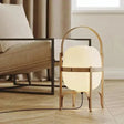 Scandinavian Table Lamp  Wooden Frame With Opal Glass Shade - Detailed view