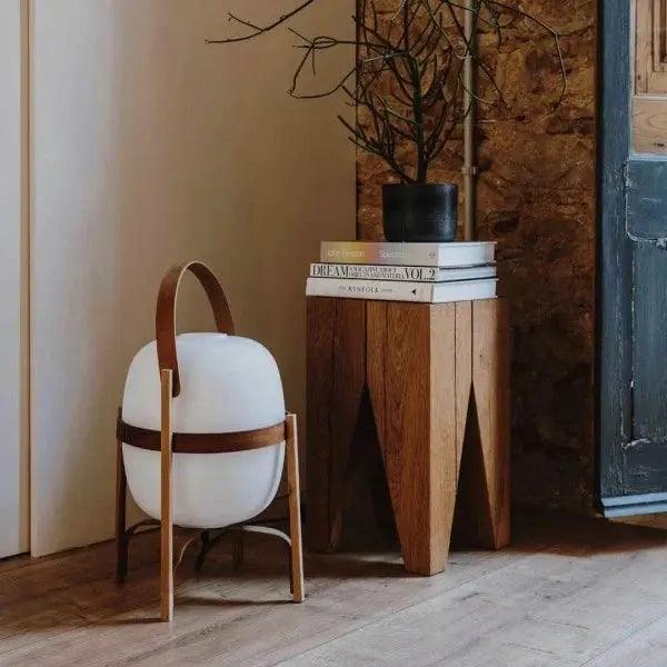 Scandinavian Table Lamp  Wooden Frame With Opal Glass Shade - Product detail 16