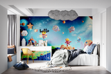 Gaming Mural Wallpaper | Pixel Art Space Adventure