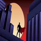 Superhero Mural Wallpaper | City Skyline Silhouette Design