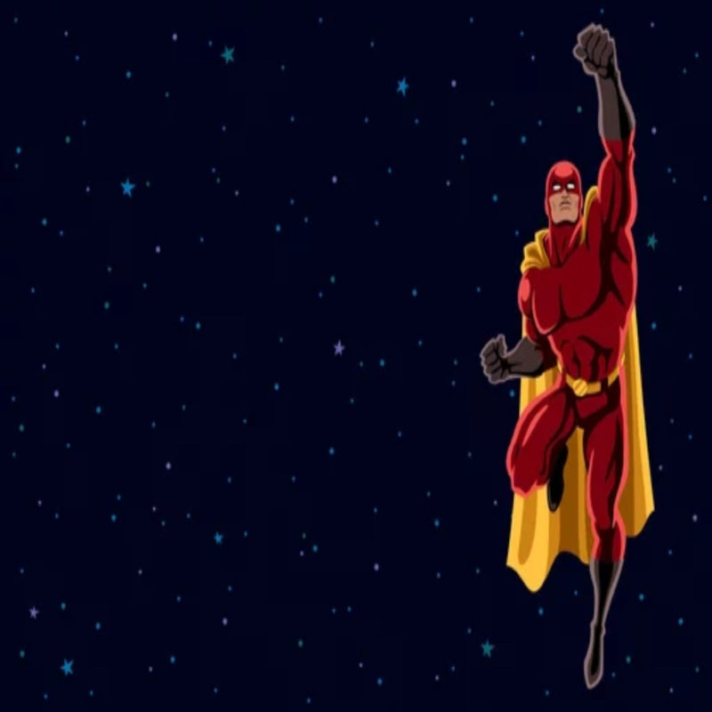 Superhero Mural Wallpaper | Night Sky Comic Design