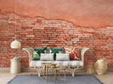 Brick Mural Wallpaper | Terracotta Industrial Design