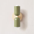 Modern Wall Sconce  Dual Capsule Design in Coral and Cream - Product detail 7