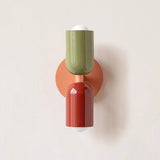 Modern Wall Sconce  Dual Capsule Design in Coral and Cream - Product detail 13