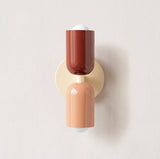 Modern Wall Sconce  Dual Capsule Design in Coral and Cream - Product detail 14