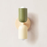Modern Wall Sconce  Dual Capsule Design in Coral and Cream - Product detail 16