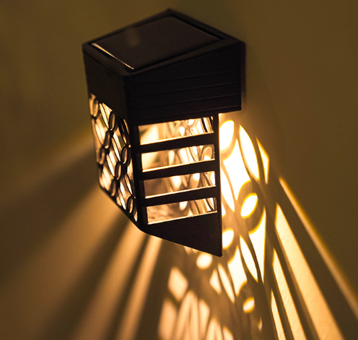 Solar Garden Wall Light  Geometric Pattern Shadow Cast - Product detail 5
