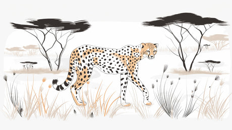 African savanna cheetah design file showing detailed pattern and authentic wildlife art elements