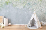Cherry blossom wall mural bringing spring feel to dining room
