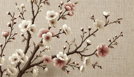 Cherry blossom wallpaper design file showing detailed sakura flowers and branches pattern