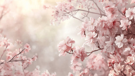 Cherry blossom wallpaper design file showing detailed pink petals and natural color flow