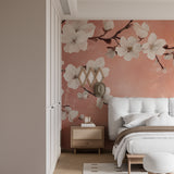 Japanese cherry blossom design transforming an entrance hallway with elegant style