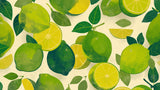 Citrus wallpaper design file showing detailed lime fruit and leaf pattern on cream background
