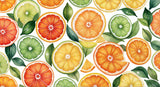 Citrus wallpaper design file showing detailed orange and lime pattern