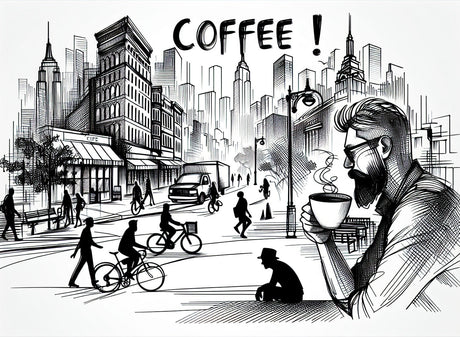 Black and white comic city design file showing detailed urban illustration pattern