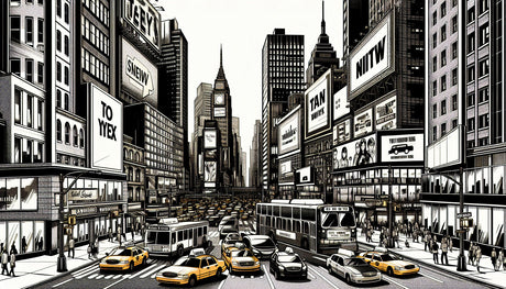 Black and white Manhattan comic style wallpaper design file showing detailed urban pattern