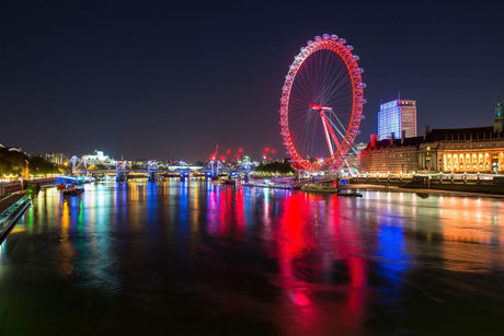 London Eye night city lights design file showing detailed urban landscape pattern