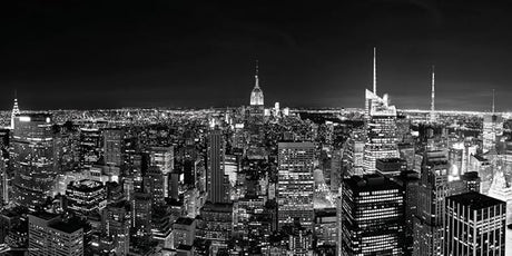 New York City skyline wallpaper design file showing detailed black and white architectural pattern