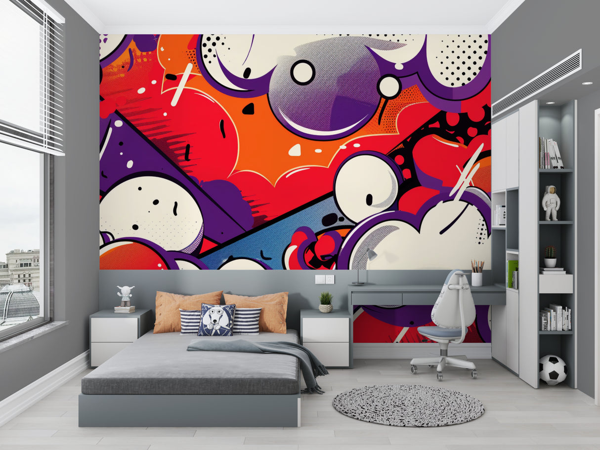 Modern car wallpaper bringing urban feel to entertainment room