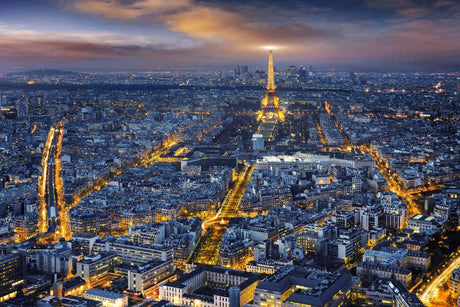 Paris night skyline wallpaper design file showing detailed Eiffel Tower and city lights pattern