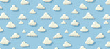 Cloud wallpaper design file showing detailed floating clouds pattern on blue sky background