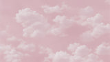 Pink cloud wallpaper design file showing delicate white clouds floating on a rose-pink sky