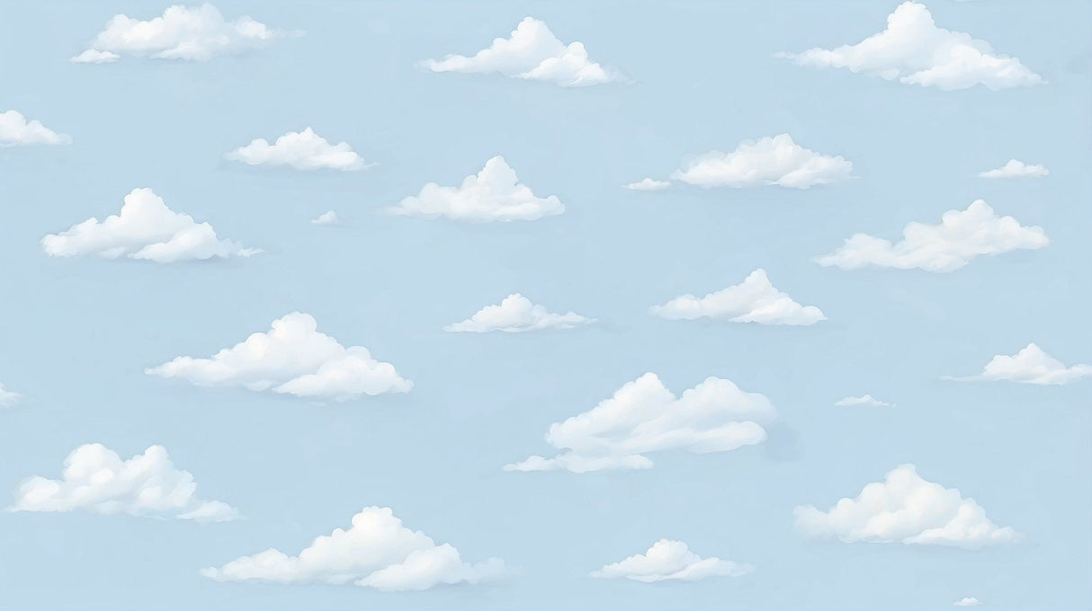 Cloud wallpaper design file showing detailed sky pattern with gentle white clouds on blue background