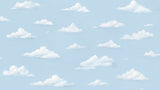 Cloud wallpaper design file showing detailed sky pattern with gentle white clouds on blue background