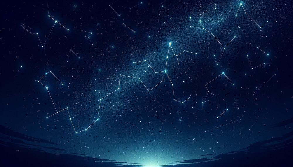 Constellation star map design file showing detailed night sky pattern with intricate star formations