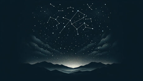 Constellation mural wallpaper design file showing detailed star map and mountain range pattern